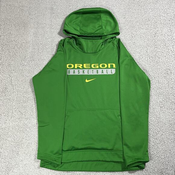 Oregon Ducks Hoodie Mens M Nike Dri-Fit Pullover NCAA Sweatshirt Team Issued - Picture 1 of 8